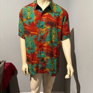 Disney World 50th Anniversary Kevin & Jody Mr Toad Wild Ride Button Shirt NWT XL